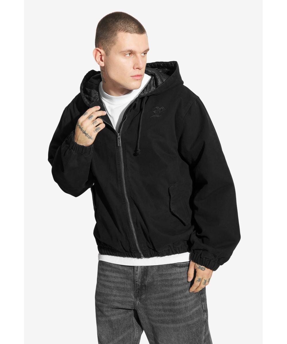 Padded kurtka z kapturem męska czarna