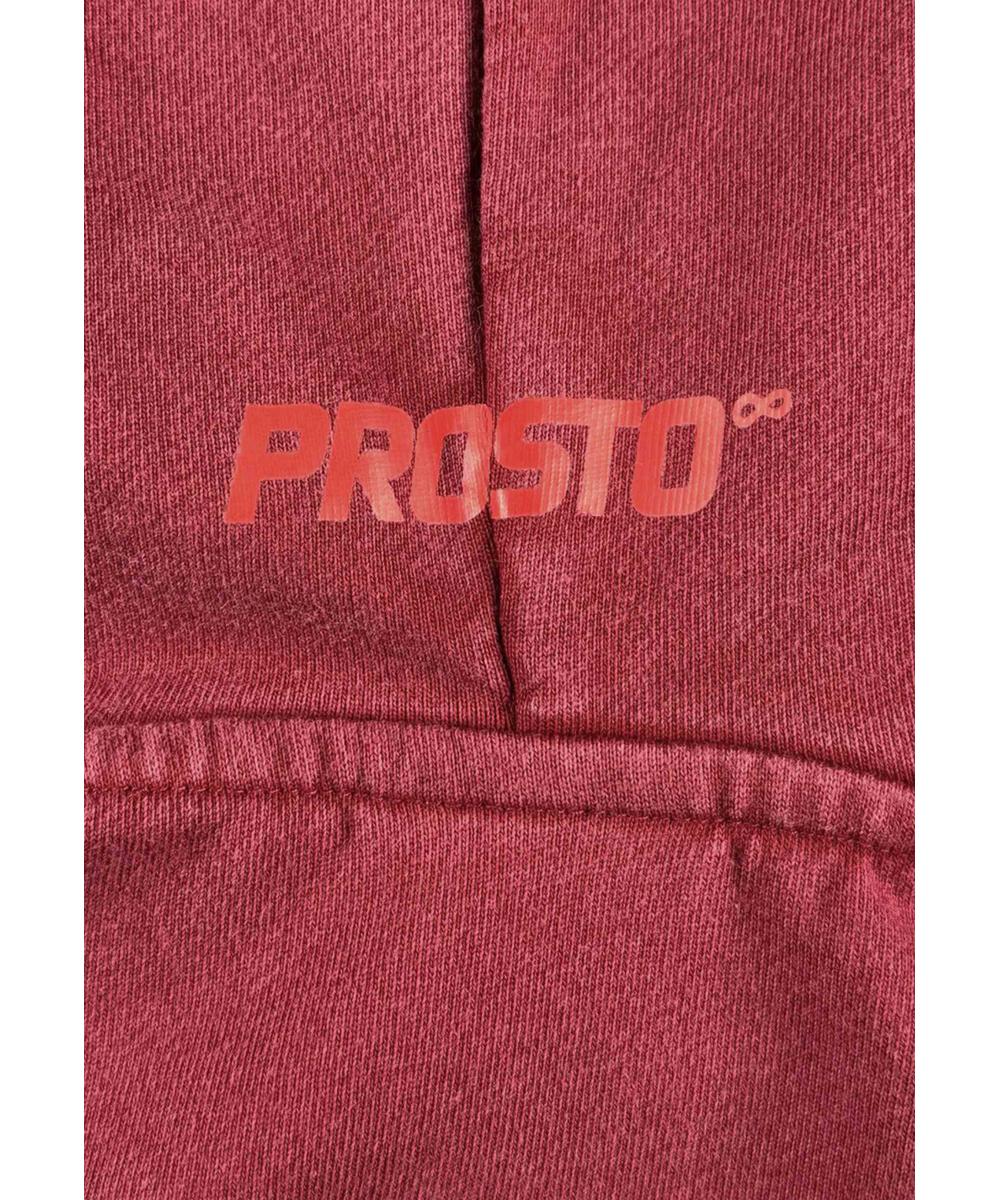 Street Couture Washed bluza z kapturem oversize męska burgundowa