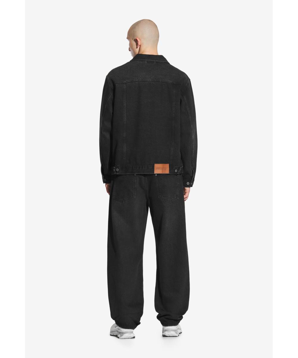 Civil kurtka jeansowa męska czarna