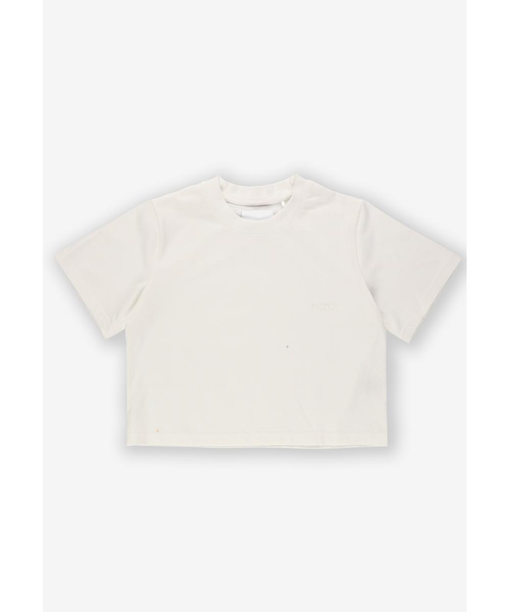 Heavyweight t-shirt bawełniany damski biały