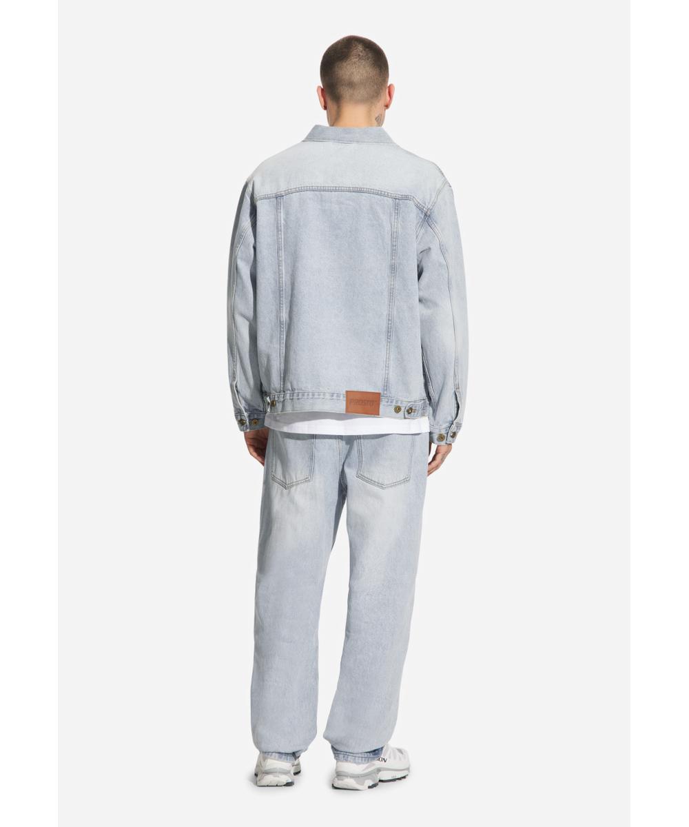 Civil kurtka jeansowa męska niebieska