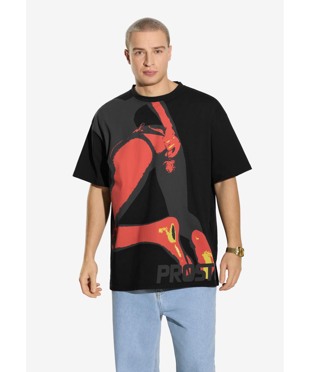 NSFW t-shirt bawełniany czarny