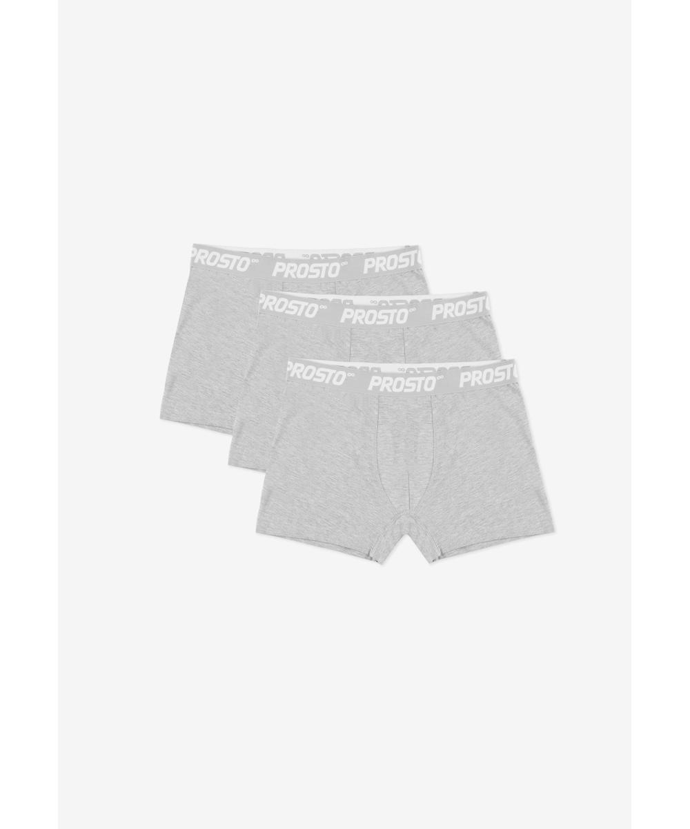 Bokserki męskie bawełniane 3-pack szare