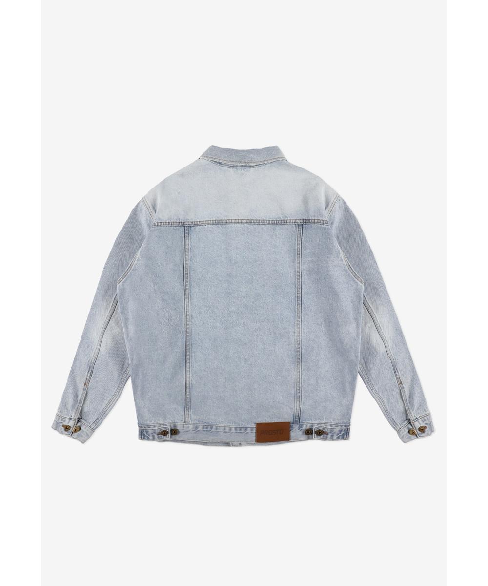 Civil kurtka jeansowa męska niebieska