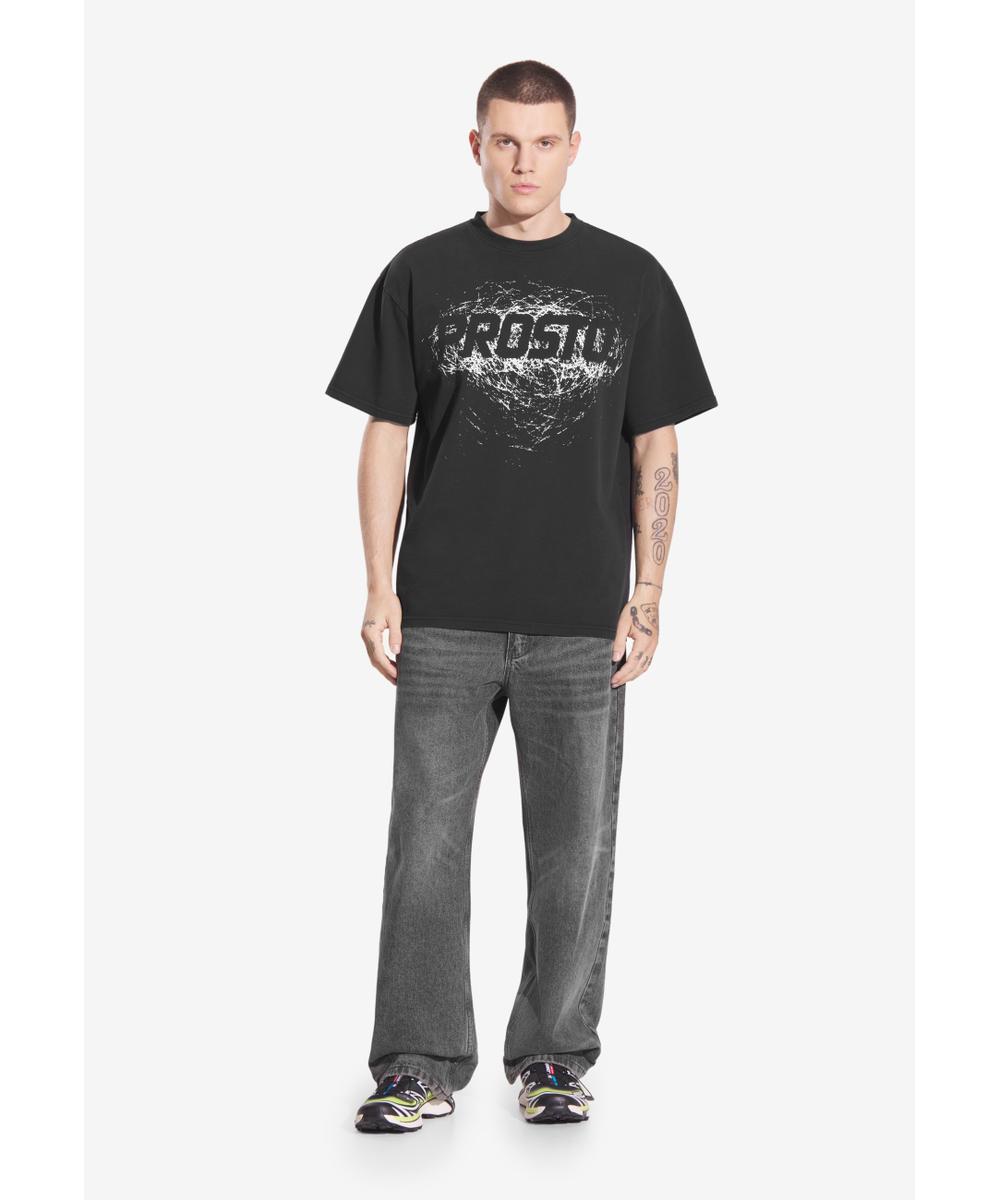 Scriber Washed t-shirt bawełniany czarny