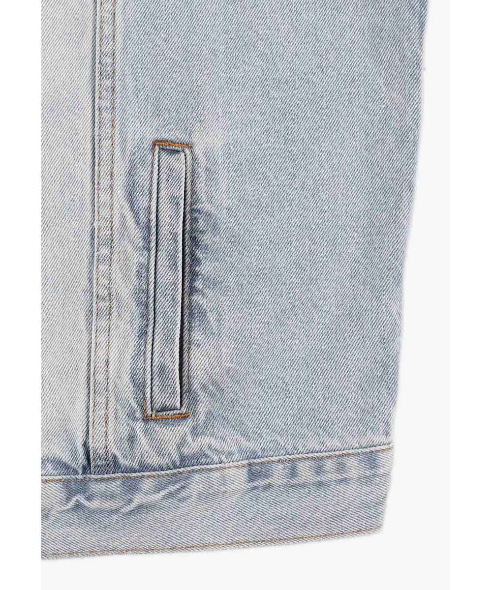 Civil kurtka jeansowa męska niebieska