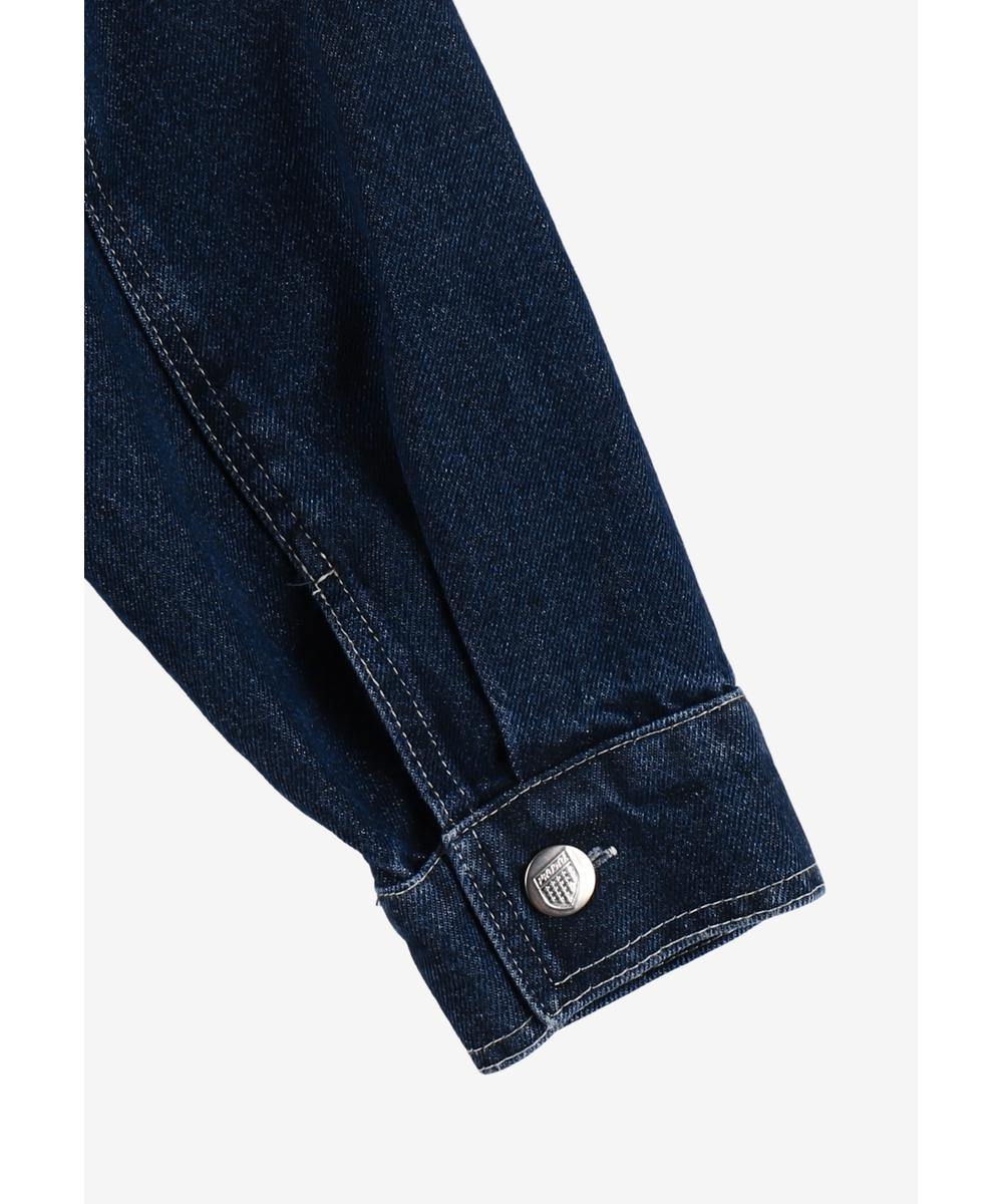 Long koszula bawełniana damska granatowa