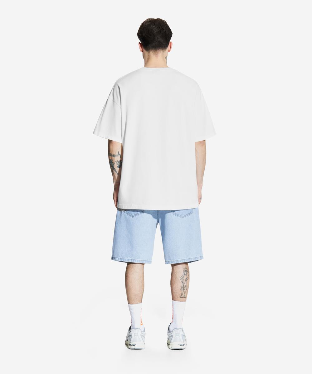 Shizzo jeansy krótkie męskie baggy jasnoniebieskie