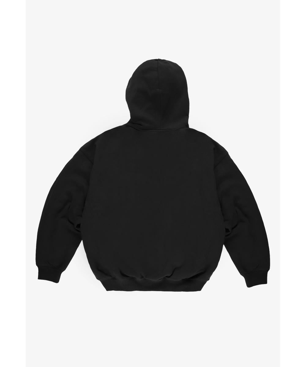 Lounge bluza z kapturem oversize bawełniana męska czarna