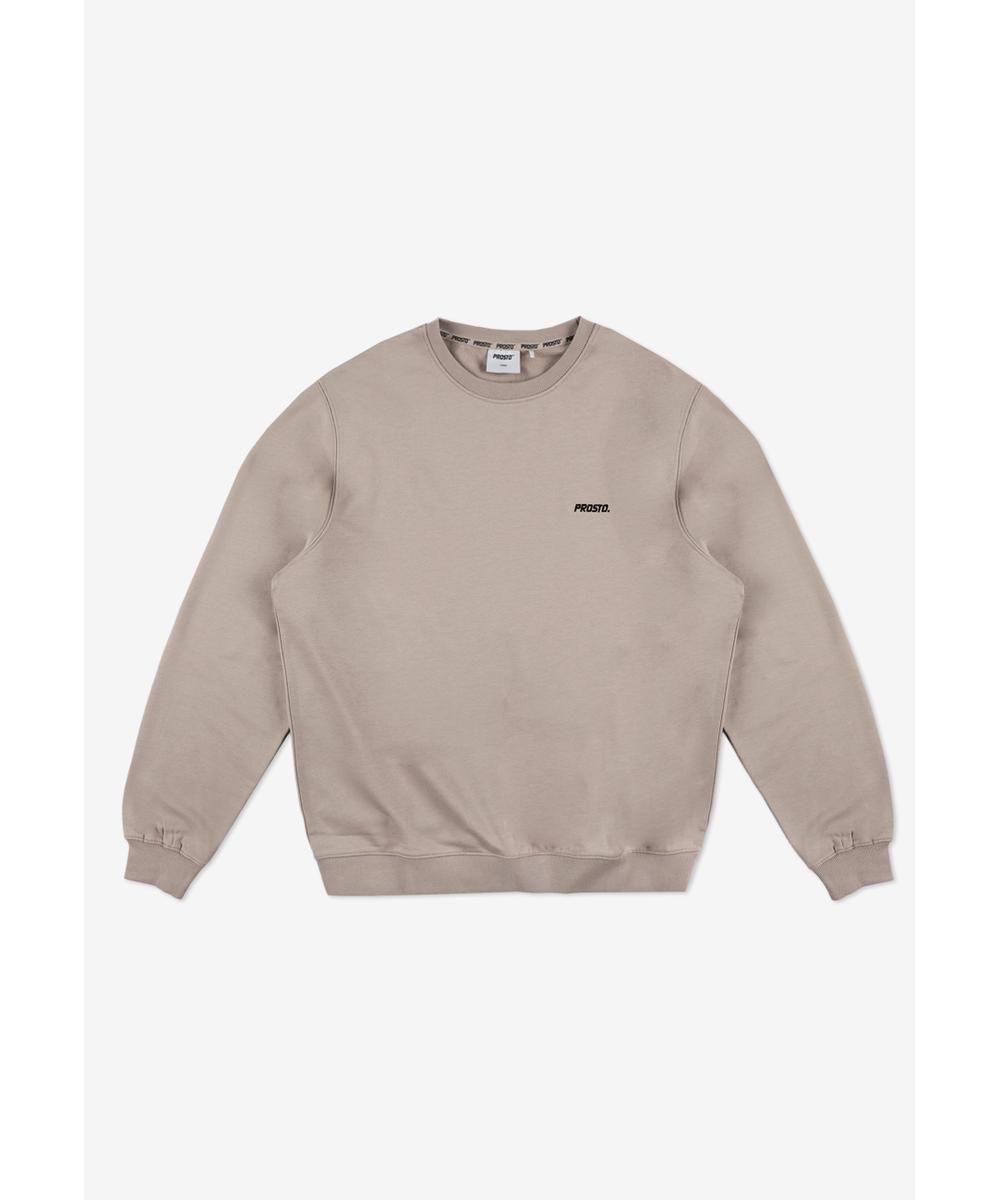 Subtle Logo bluza męska bawełniana beżowa