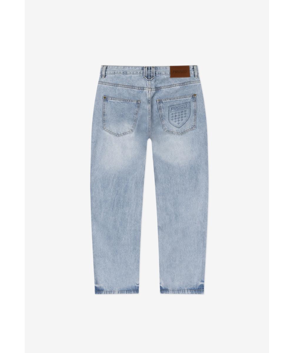 Shield jeansy baggy męskie jasnoniebieskie