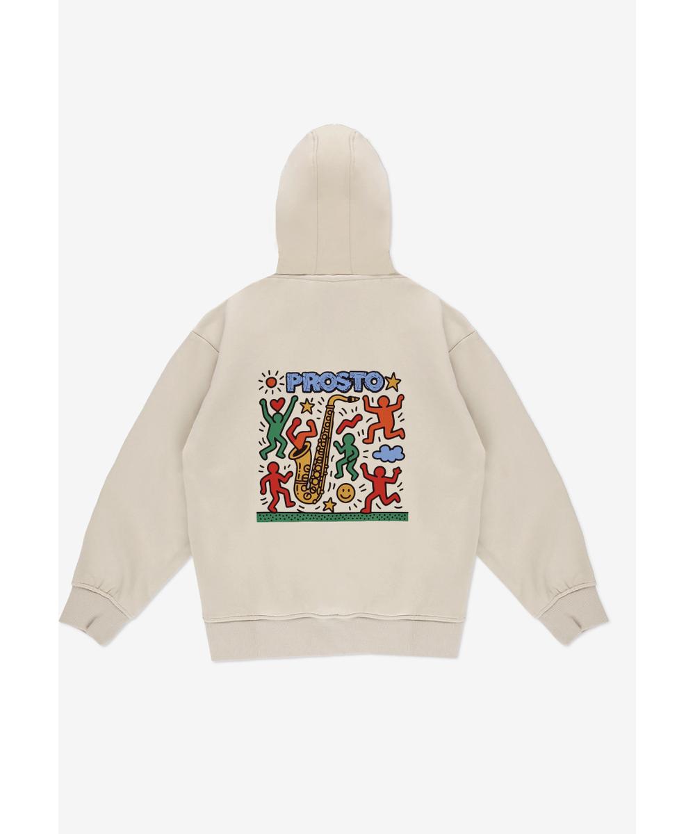 Swing bluza dziecięca z kapturem beżowa