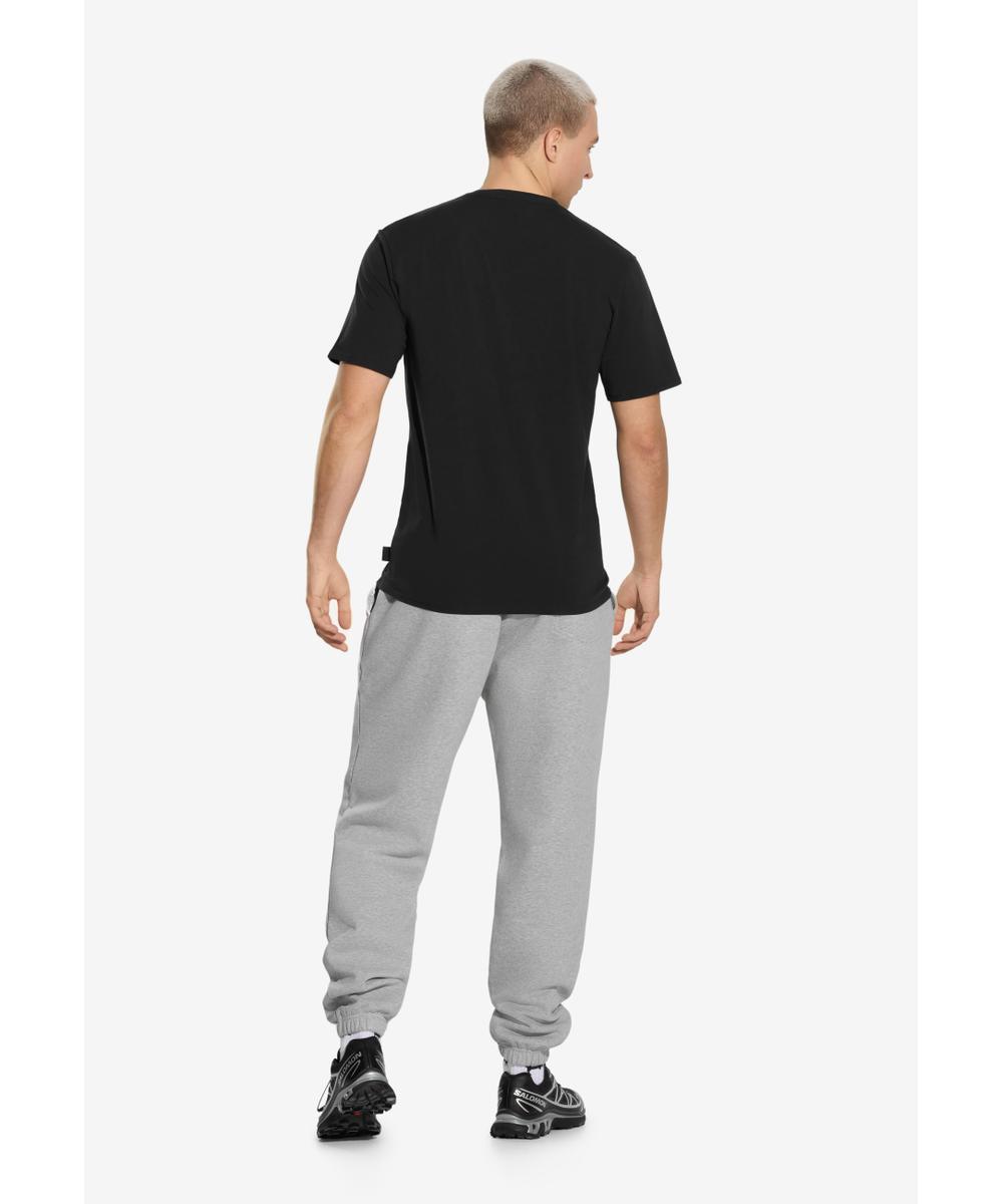 Shield t-shirt bawełniany slim czarny