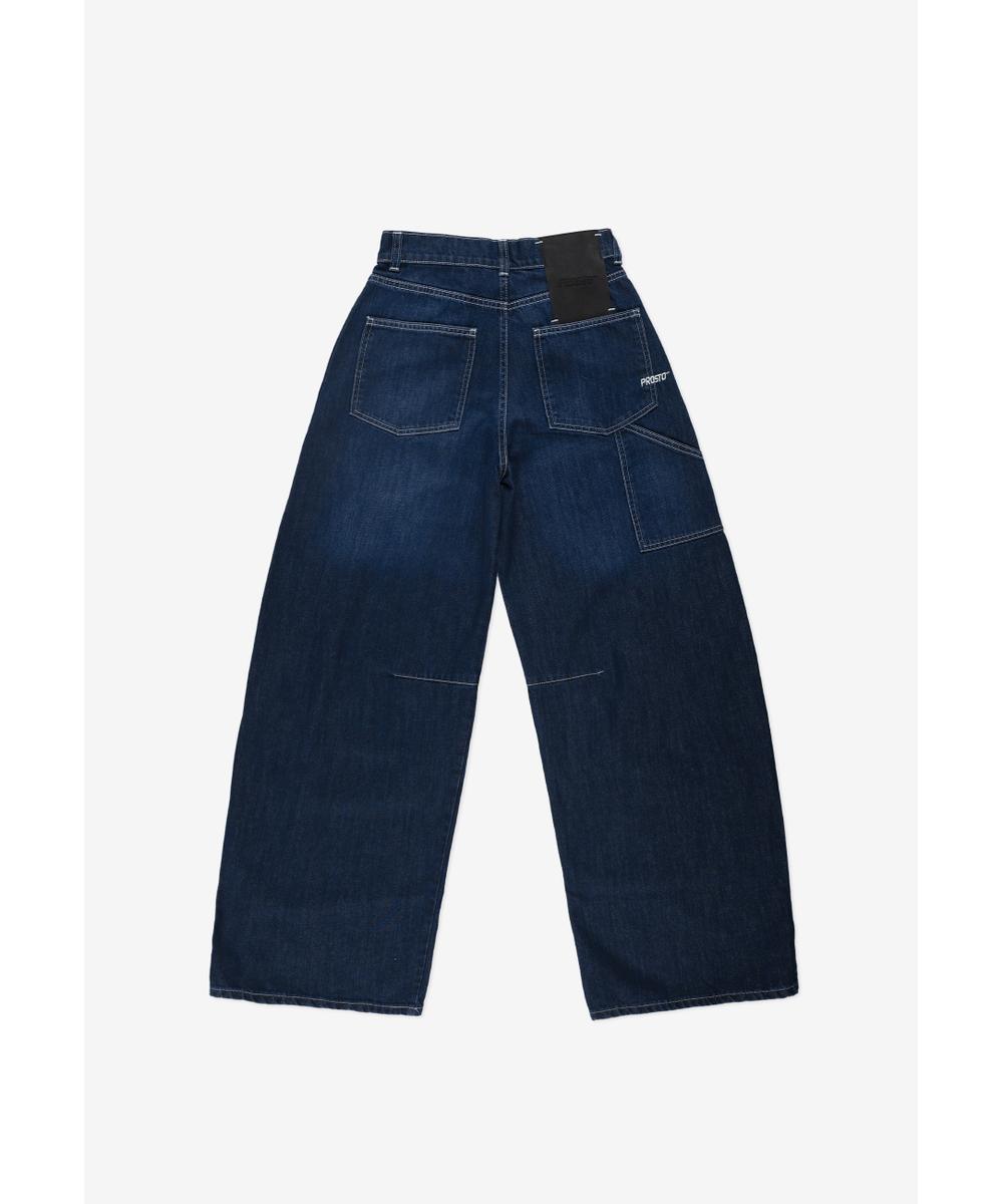 Dart Pants Work spodnie jeansy damskie granatowe