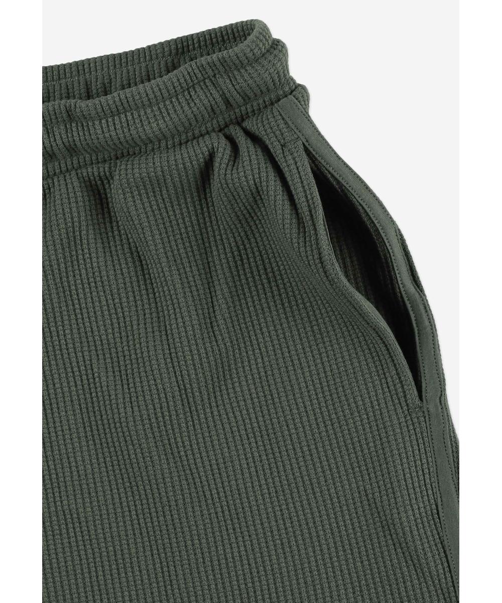 Waffle szorty męskie zielone