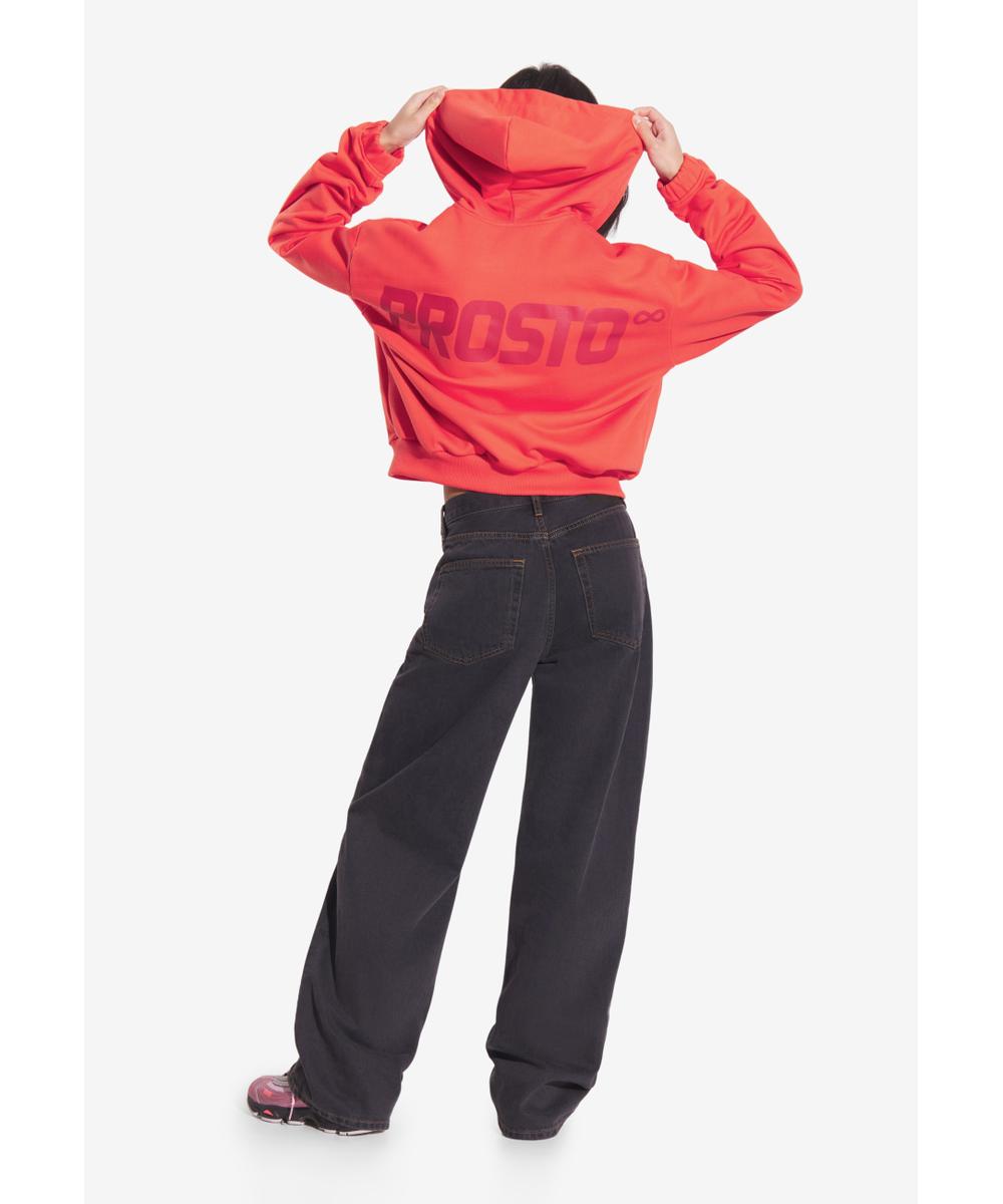 Bomb bluza z kapturem damska czerwona