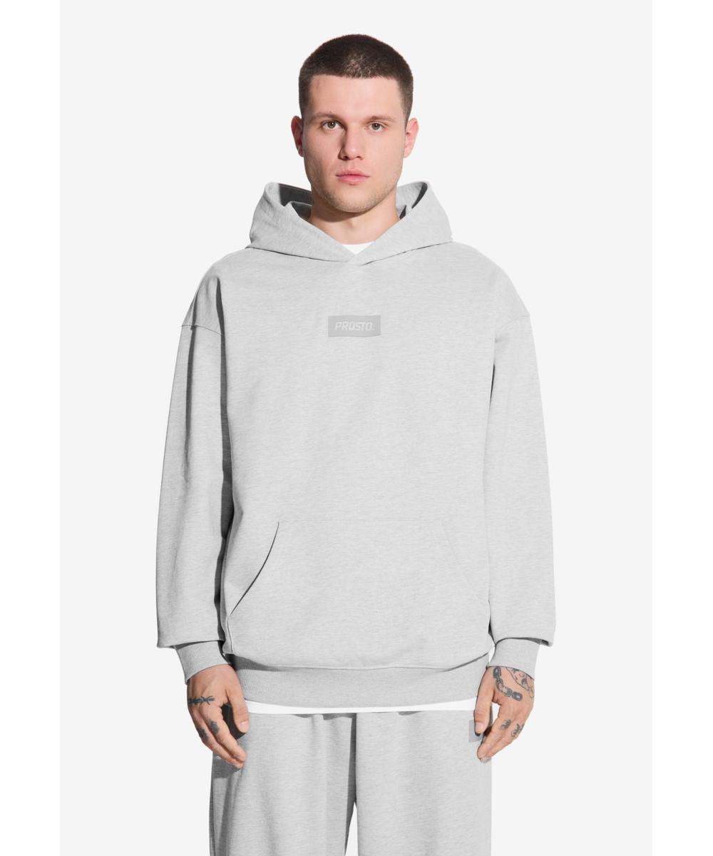 Box bluza z kapturem męska szara