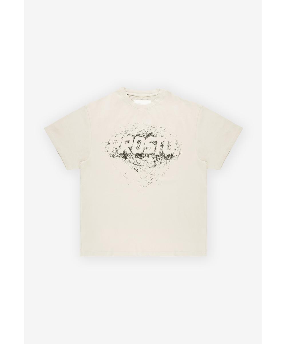 Scriber Washed t-shirt bawełniany beżowy