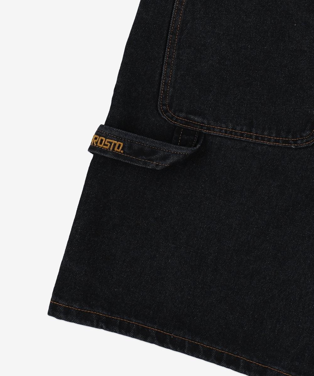 Baggy Zaxx jeansy krótkie męskie czarne