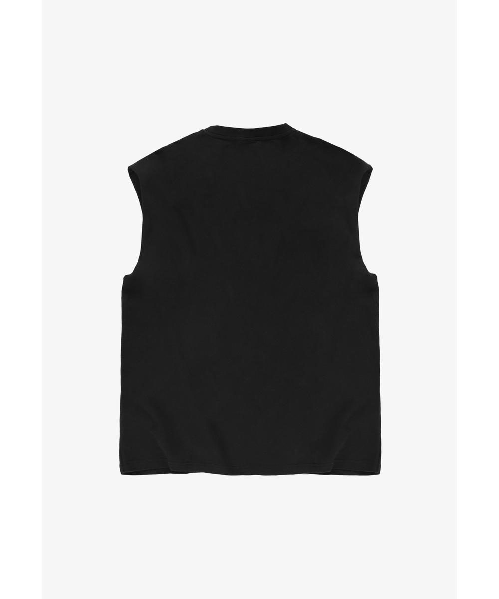 Grade top boxy bawełniany męski czarny