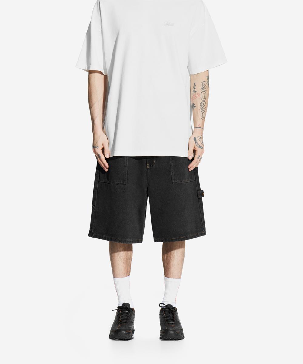 Baggy Zaxx jeansy krótkie męskie czarne