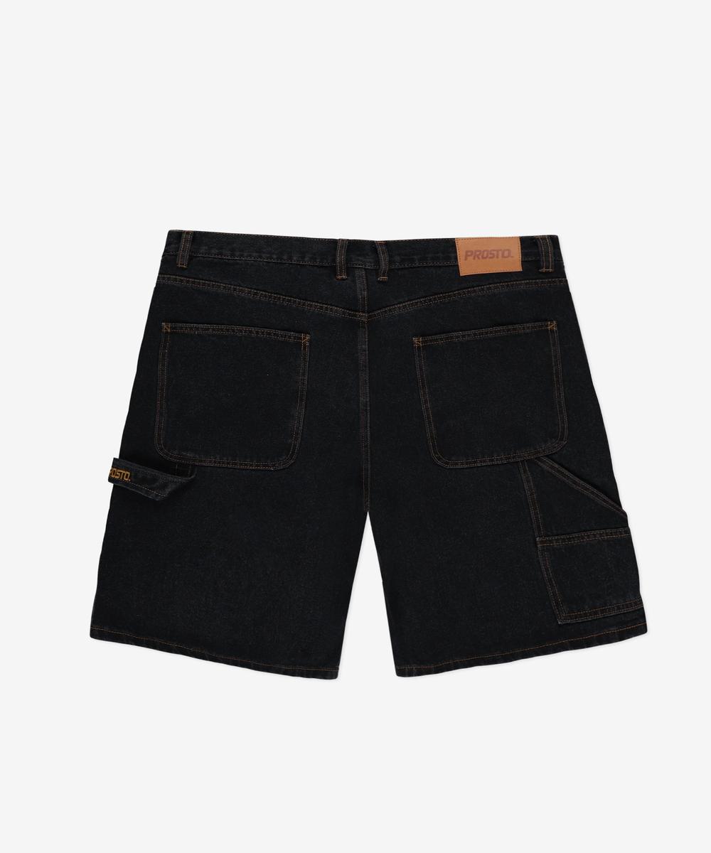 Baggy Zaxx jeansy krótkie męskie czarne