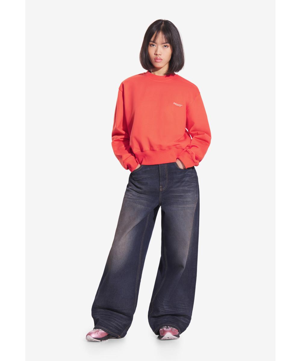 Bomb bluza bez kaptura damska czerwona