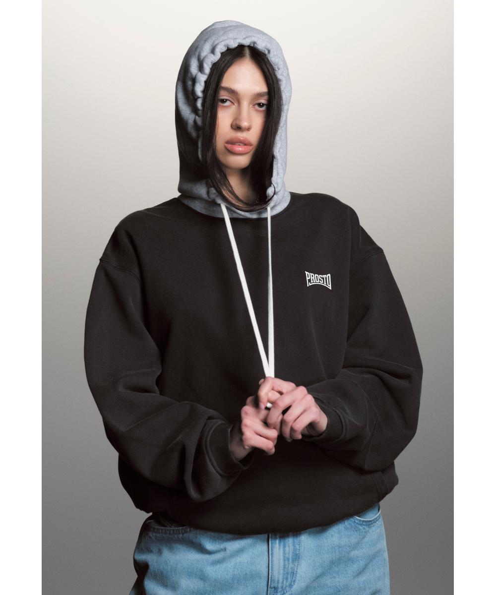 Balloon Washed bluza z kapturem balloon damska czarna