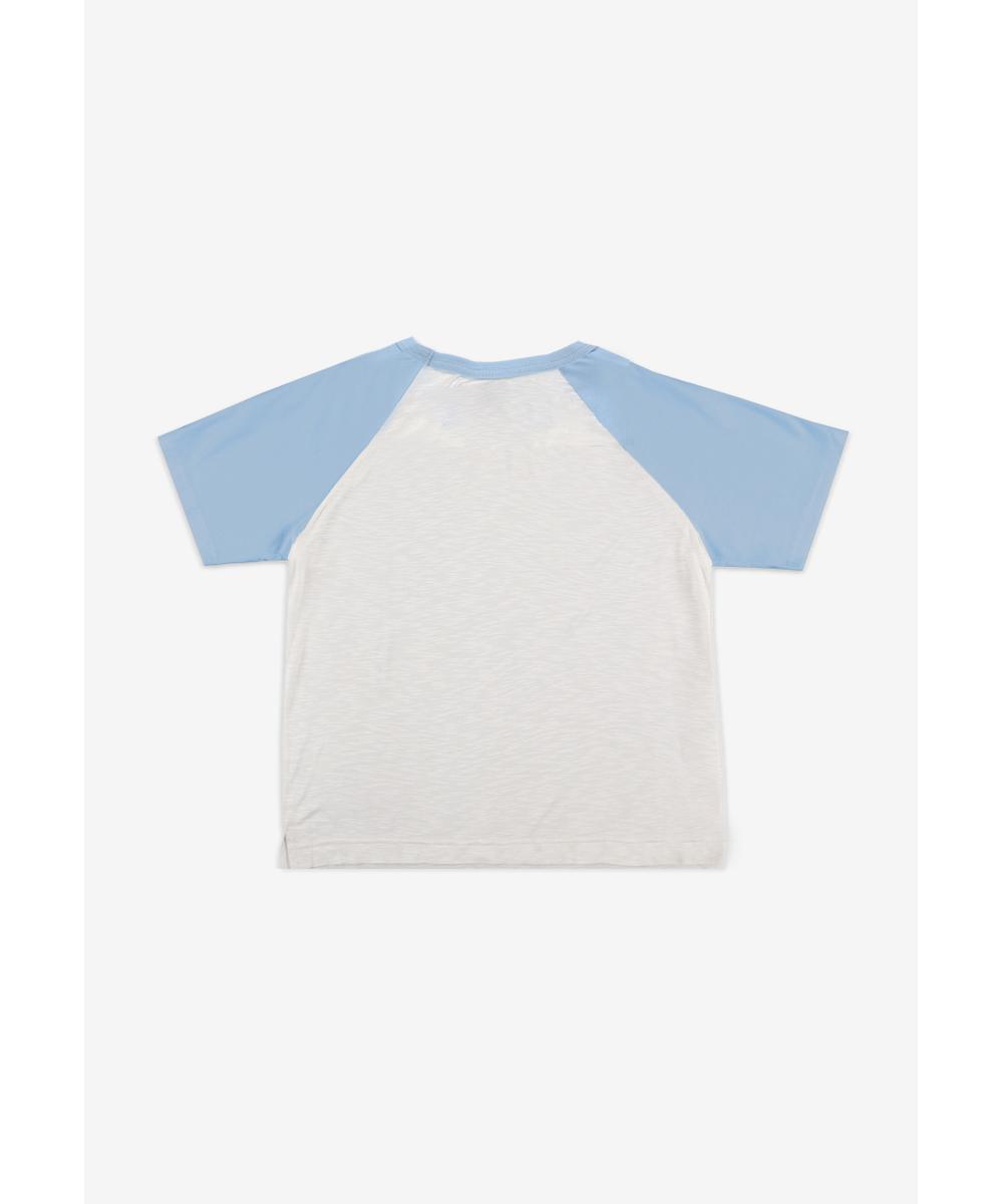 College t-shirt bawełniany damski niebieski