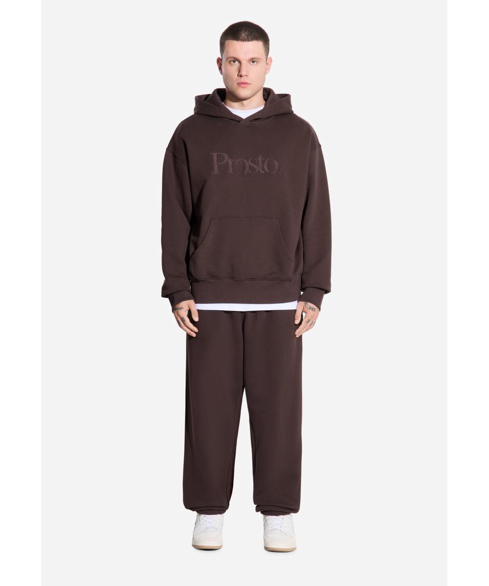 Rony spodnie dresowe męskie ciemnobrązowe