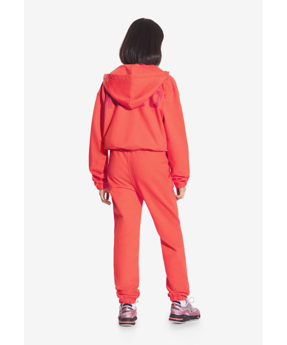 Cut spodnie dresowe damskie czerwone