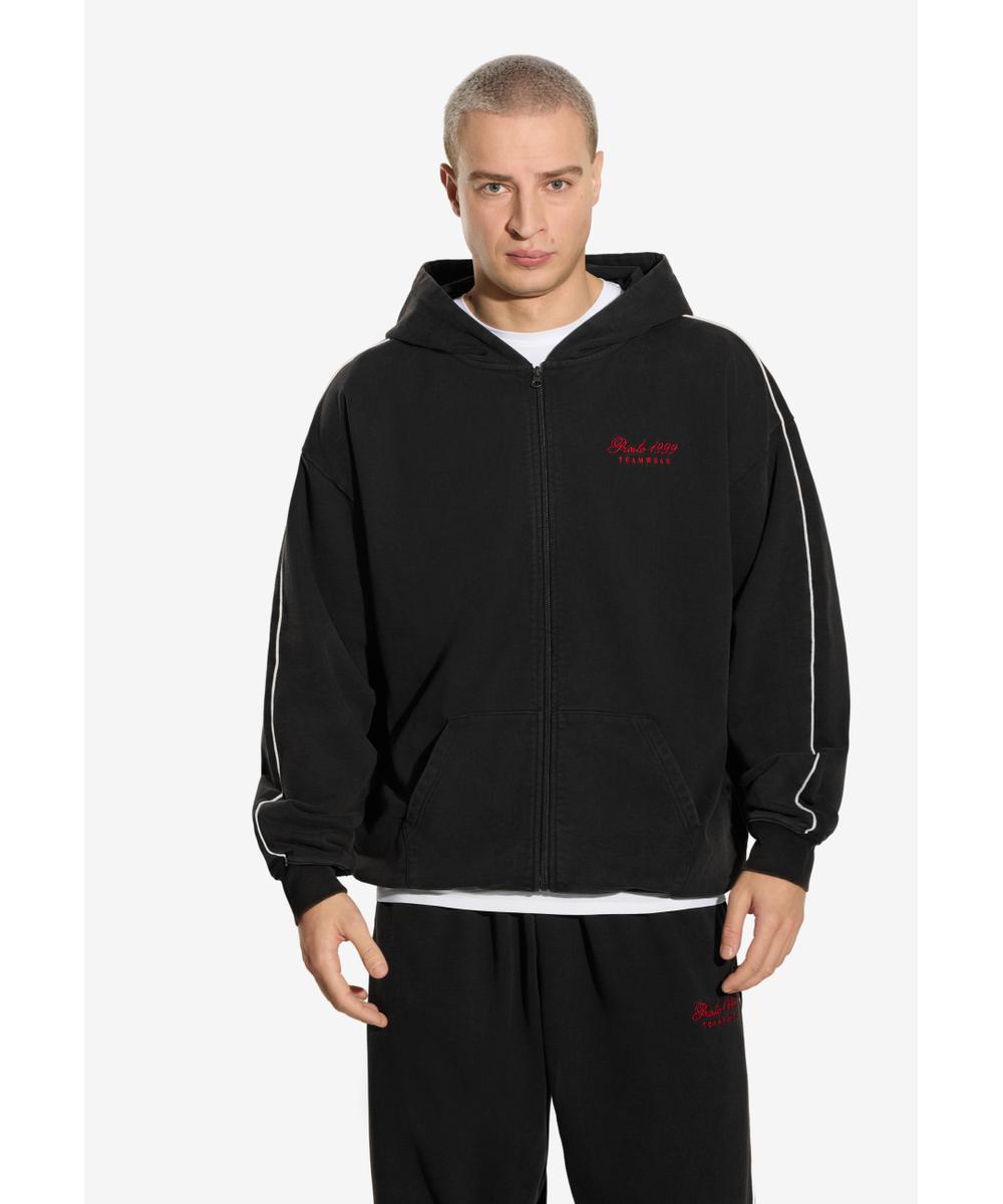 Team bluza z kapturem czarna