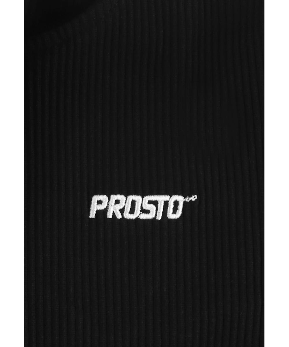 Zip Ribbed longsleeve rozpinany damski czarny