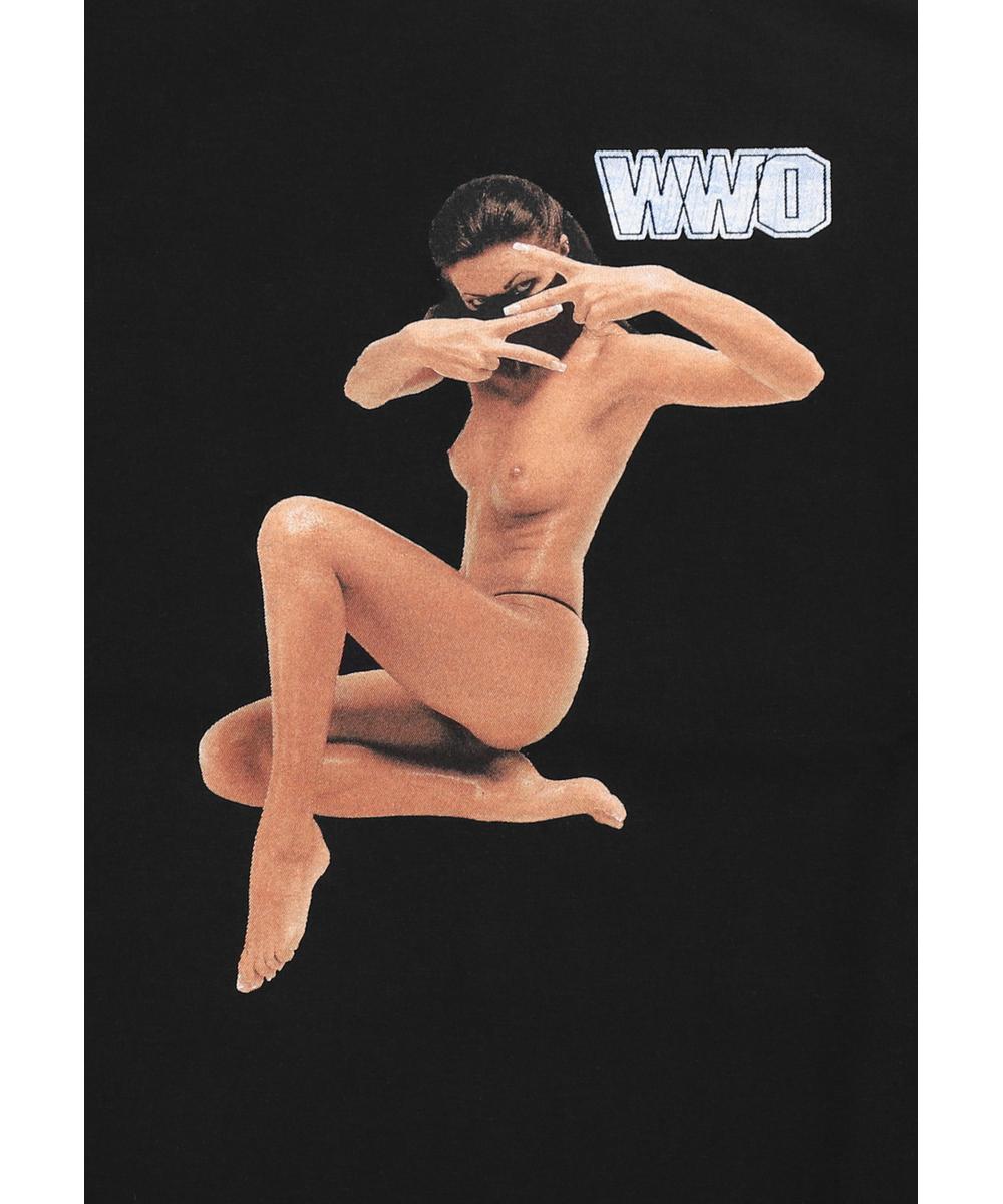 Miss t-shirt bawełniany czarny