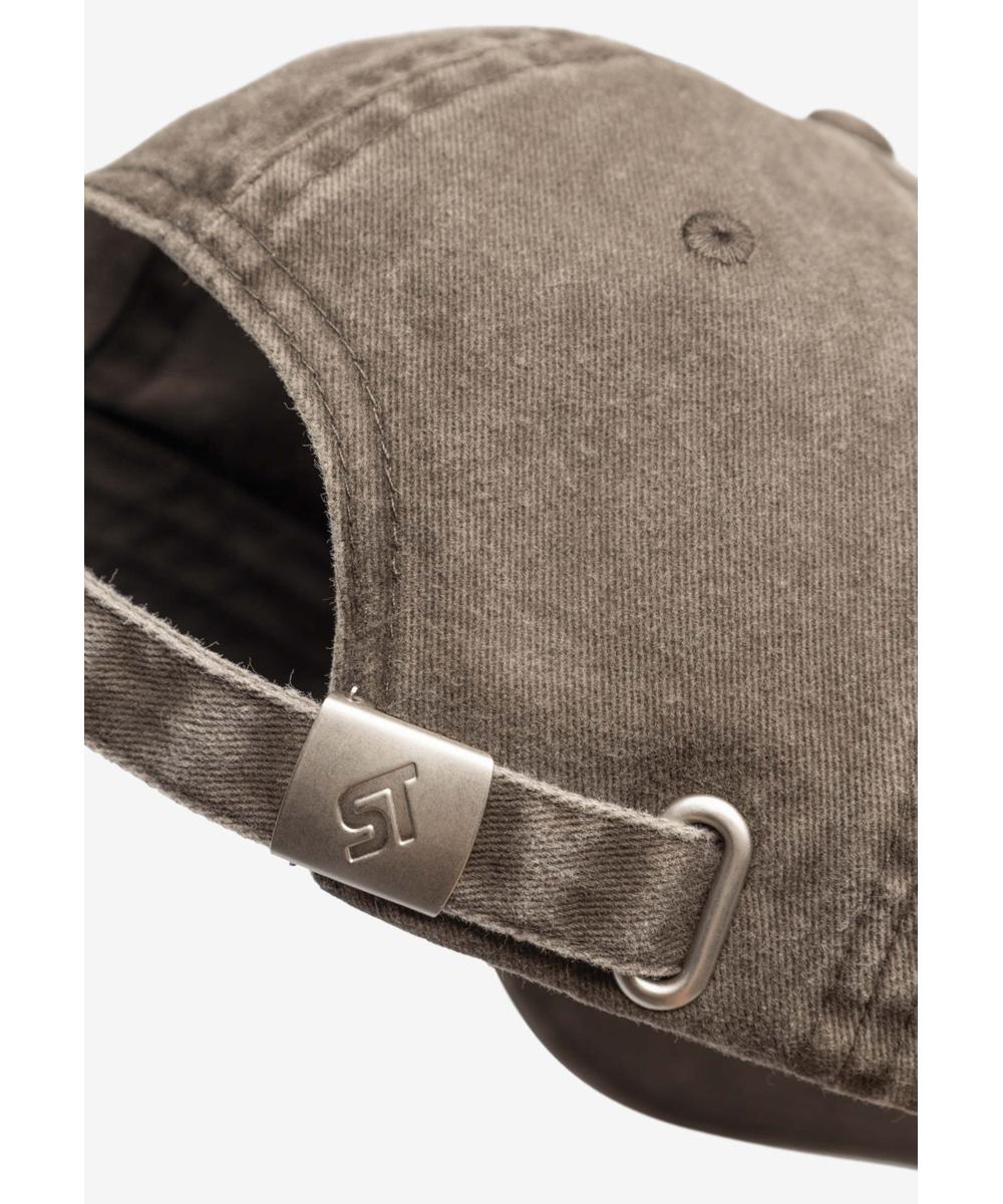 Infinity czapka z daszkiem bawełniana brązowa