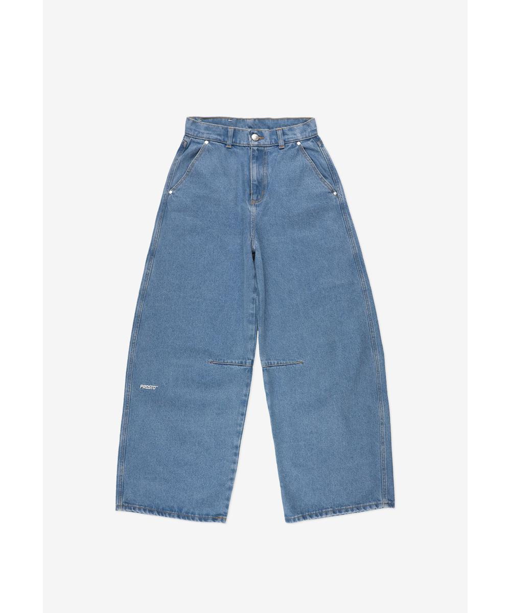 Dart Pants Work spodnie jeansy damskie niebieskie