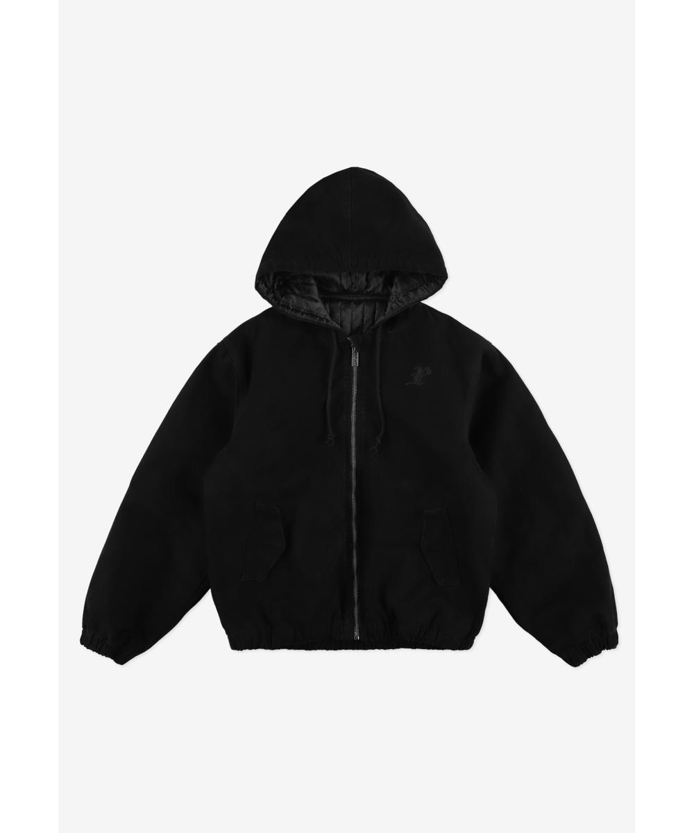 Padded kurtka z kapturem męska czarna