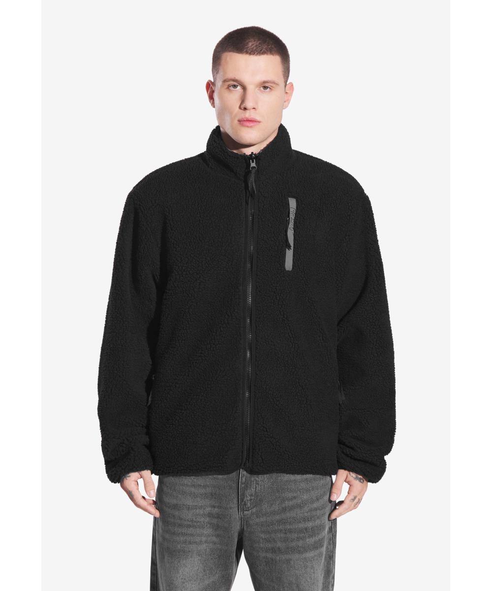 Sherpa dwustronna kurtka szaro-czarna