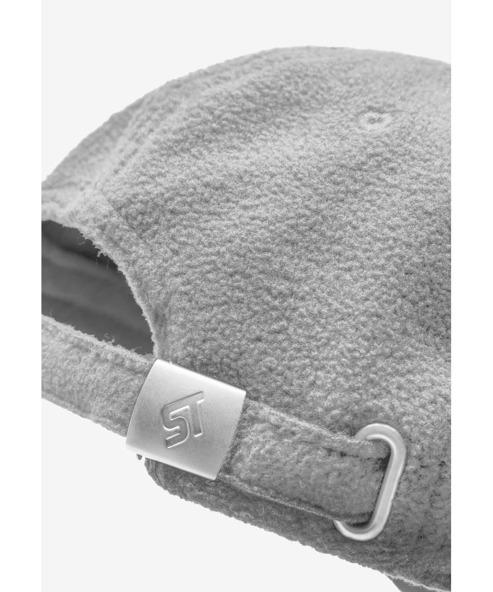 Fleece czapka z daszkiem szara