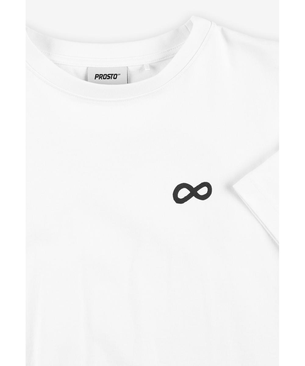 Infinity t-shirt męski z krótkim rękawem biały