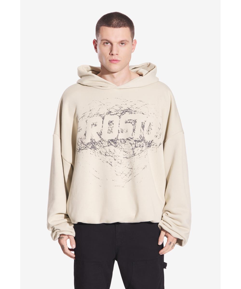 Scriber bluza z kapturem beżowa