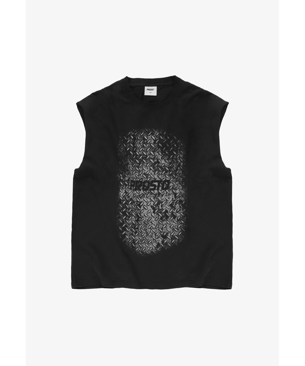 Grade top boxy bawełniany męski czarny