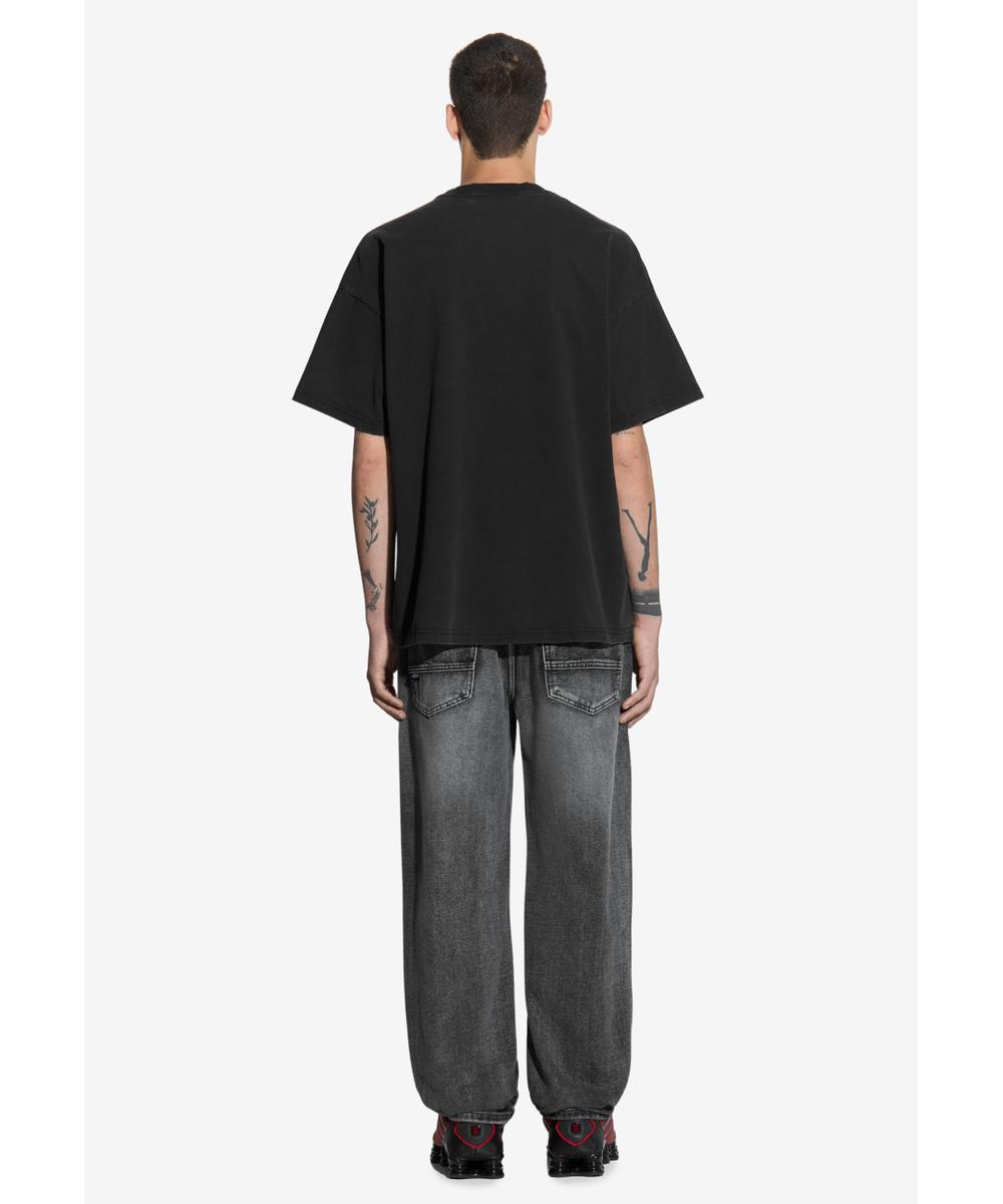 Reverse t-shirt bawełniany czarny