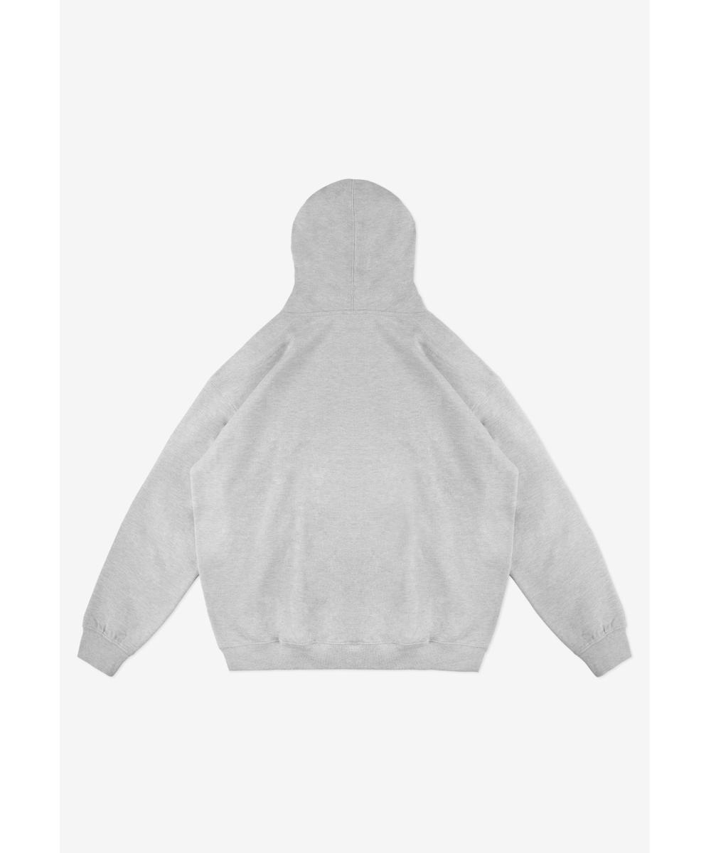 Logo bluza z kapturem męska szara