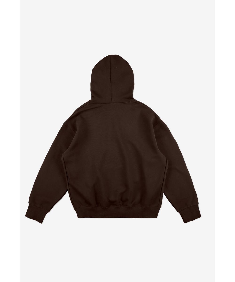 Mizo bluza z kapturem męska ciemnobrązowa