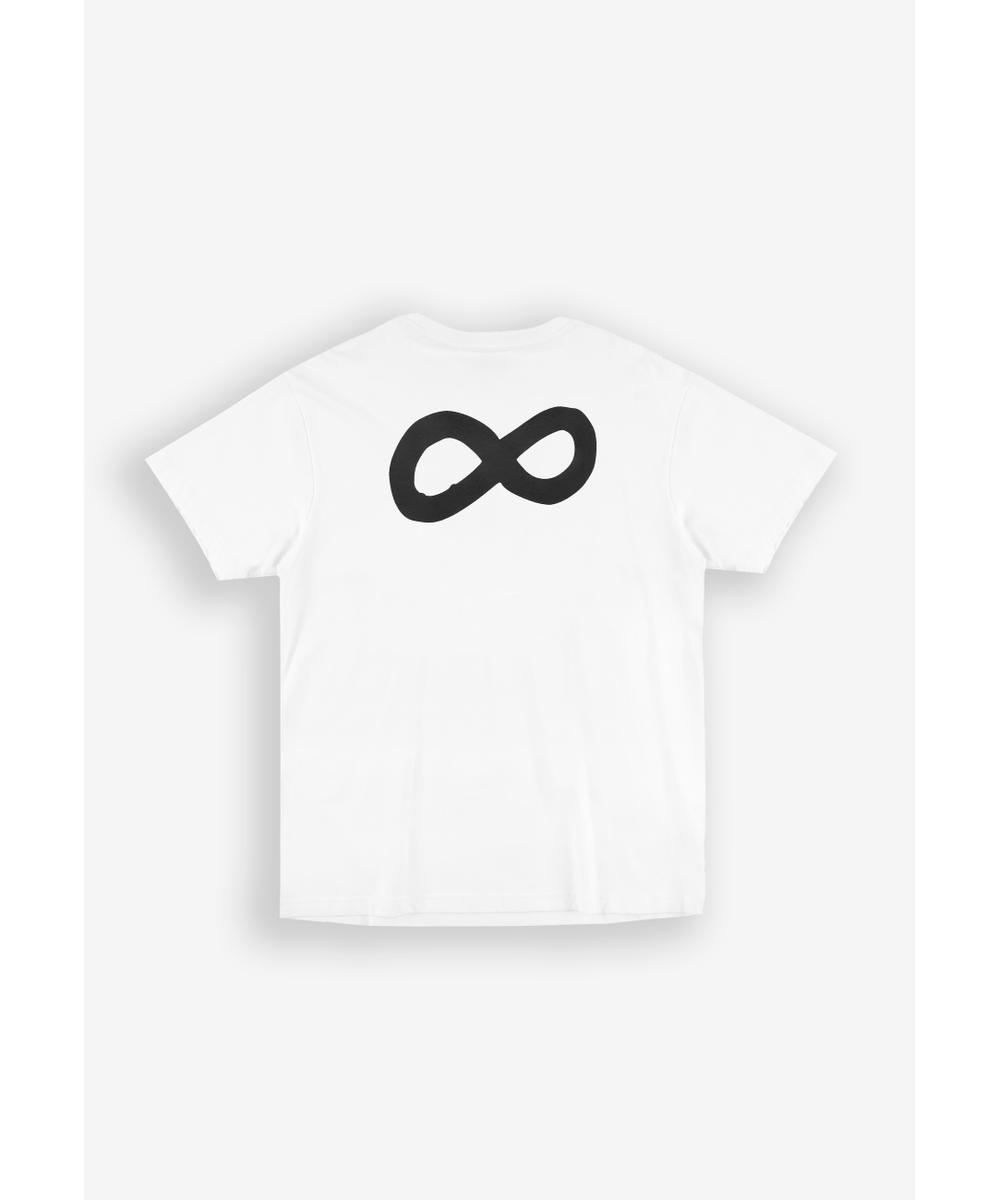 Infinity t-shirt męski z krótkim rękawem biały