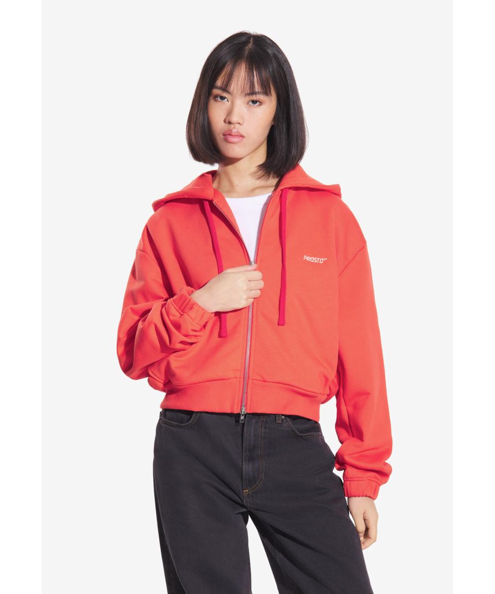 Bomb bluza z kapturem damska czerwona