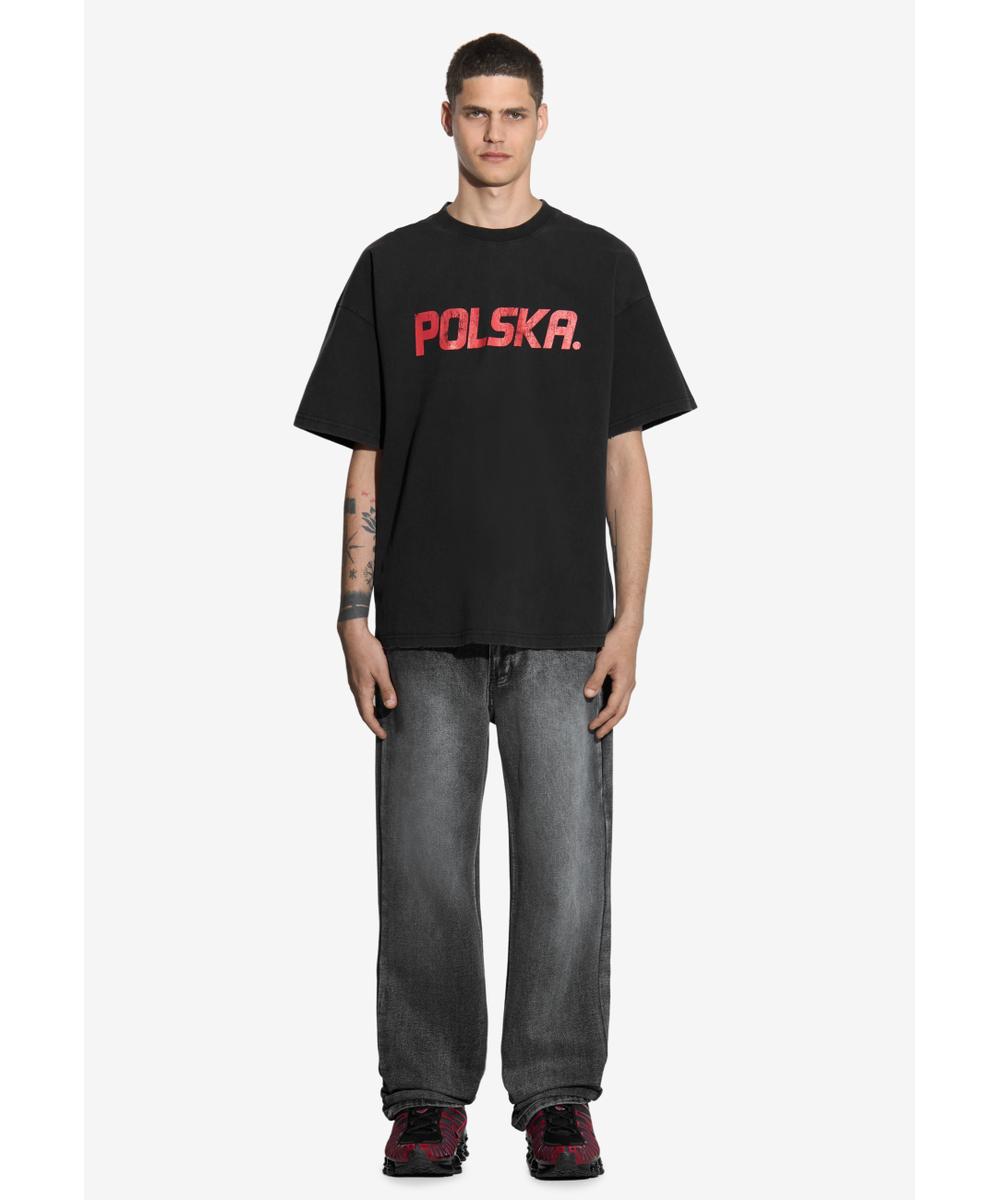 Polska t-shirt bawełniany czarny