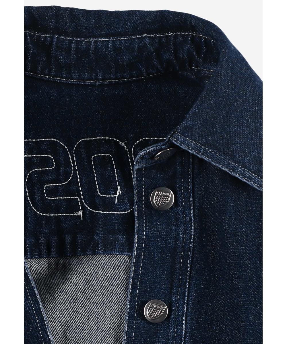 Long koszula bawełniana damska granatowa