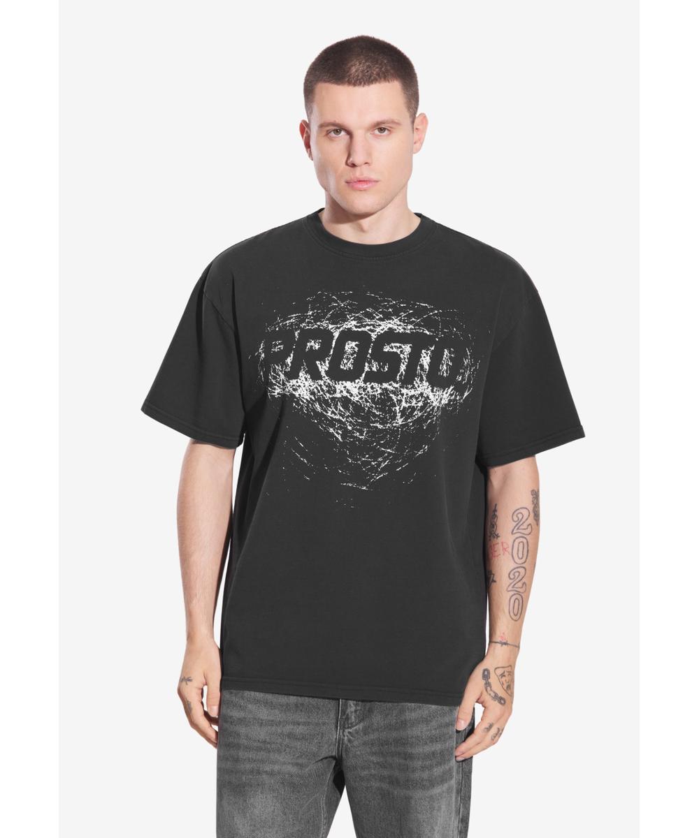 Scriber Washed t-shirt bawełniany czarny